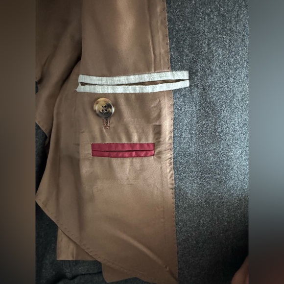 Brunello Cucinelli Gray Sport Coat with Notched Lapel - Picture 6 of 9